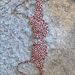 cheetah print bikini top